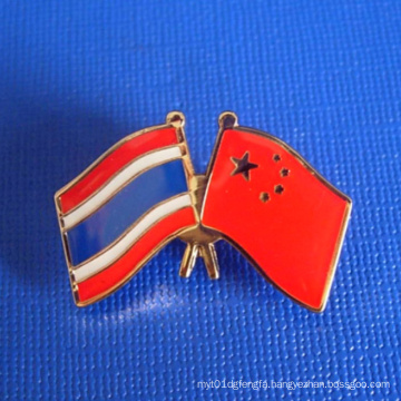 Flag Lapel Pin of Etched Custom Epoxy-Dripping Badge (GZHY-LP-002)